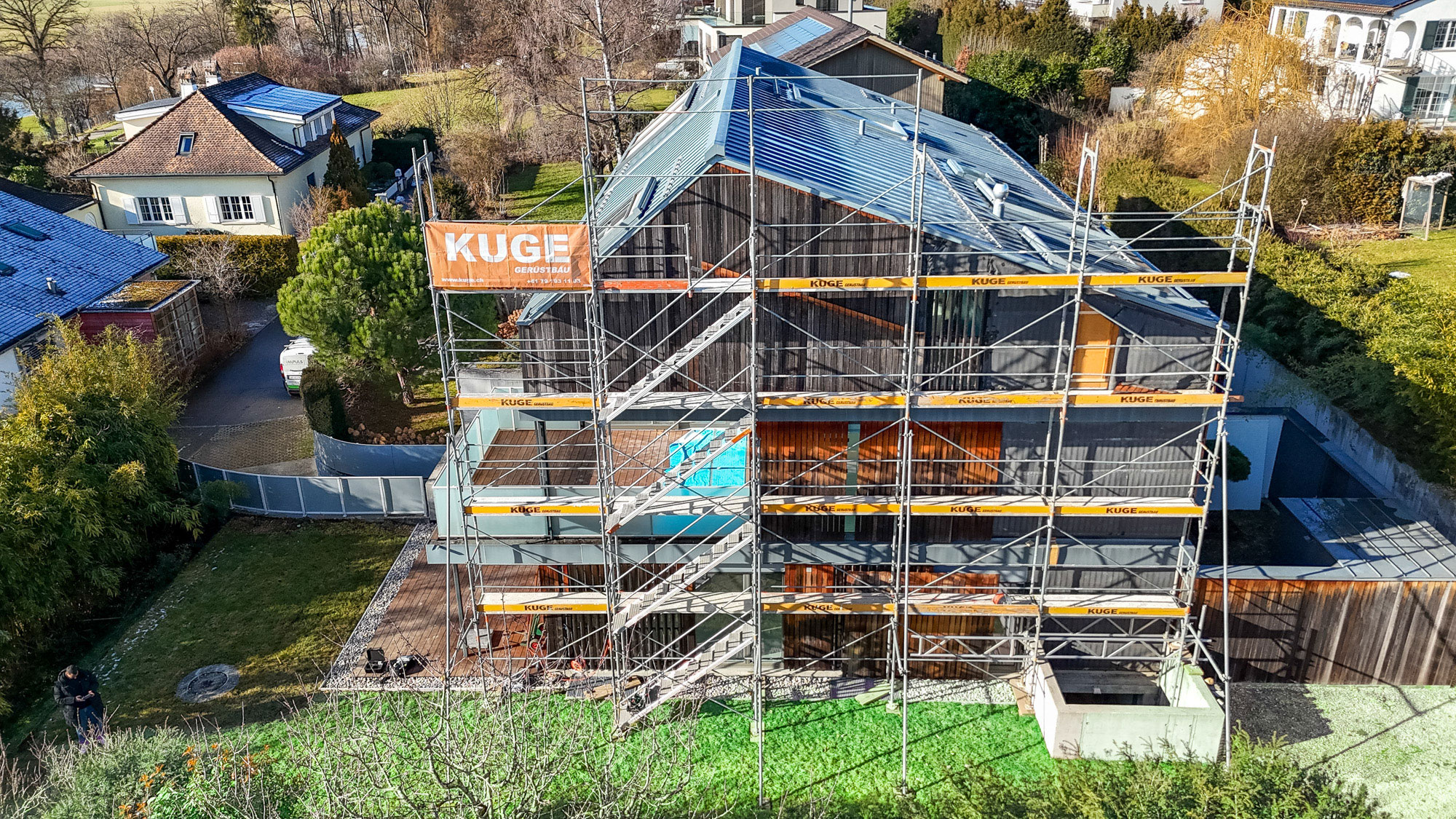Gerüstbau-Projekt in Biel/Bienne – Foto: KUGE Bau AG