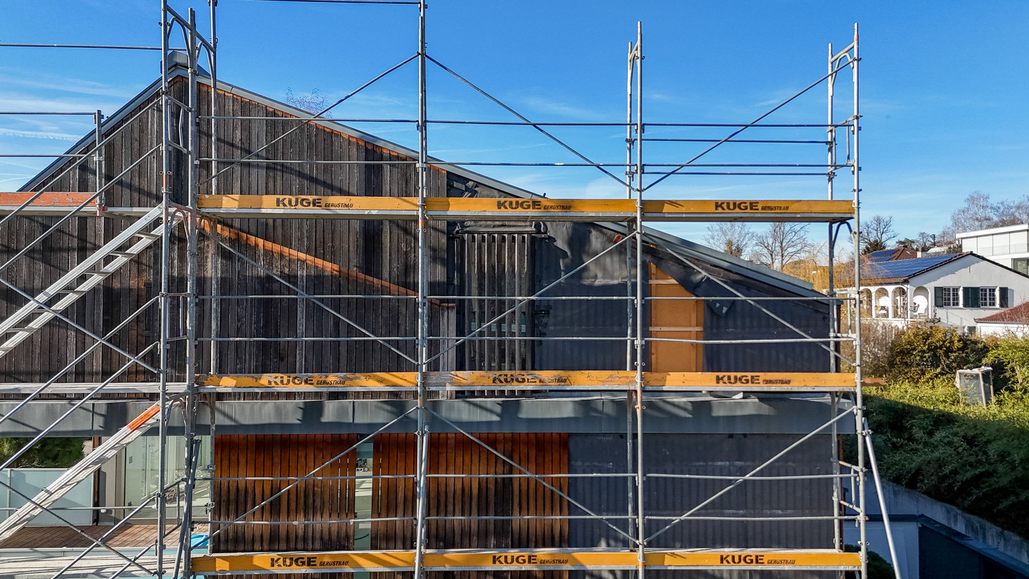 Fassadengerüst Biel – Foto: KUGE Bau AG